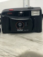 Vivitar PS 10 35mm Point & Shoot Film Camera Tested & Working