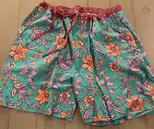 NUEVO Catálogo Sundance Relajado LEIA VERDE AZULADO ROSA Floral Algodón Cordón Pantalones Cortos XXL