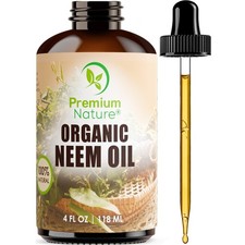 Organic Neem Oil 100% Pure Cold-Pressed – Skin, Hair & Plants (4 oz)