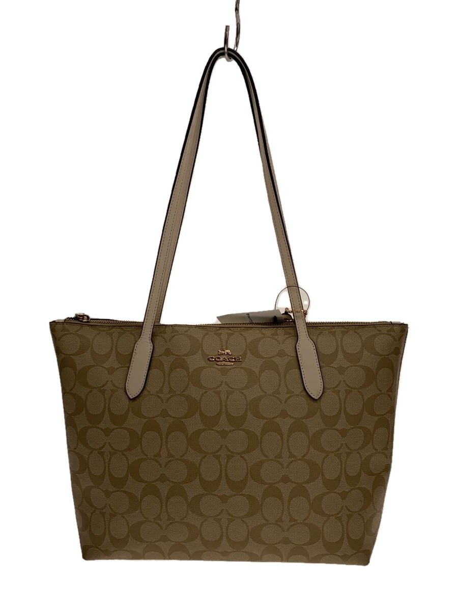 COACH PVC BEG All-Over Pattern Tote Bag 4455