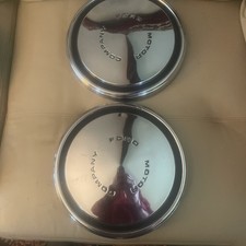 1965-66 Ford Galaxie 10.5 Dog Dish Hubcaps Oem Set 2 1965-66 Ford Galaxie 10.5 Dog Dish Hubcaps Oem Set 2