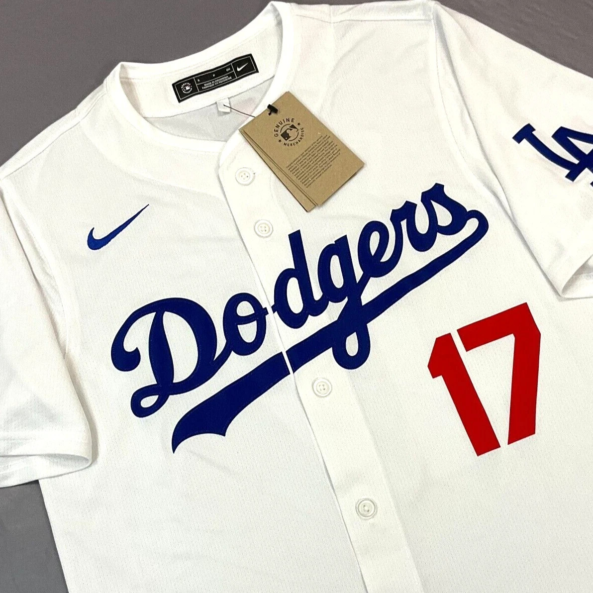 ぱ*ん様 Nike Dodgers ユニフォーム 17 白 Los Angeles Dodgers Nike Official Replica Home Jersey - Youth