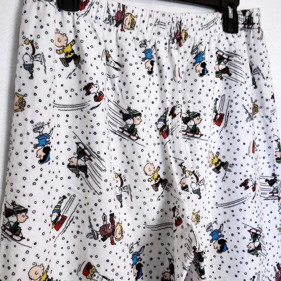 Pantalones de pijama Peanuts para hombre pequeños blancos Snoopy Charlie marrón ropa de dormir para salón Foto 4 de 4