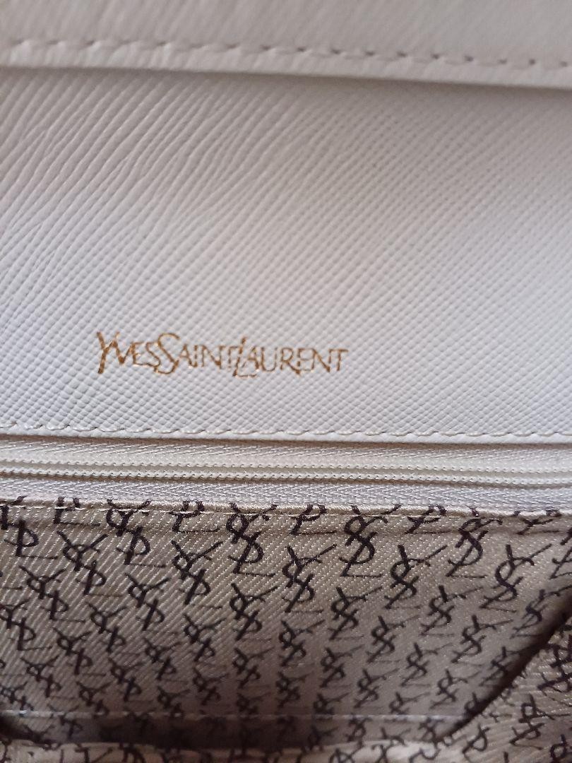 Borsa a tracolla Yves Saint Laurent YSL Cassandra pelle bianco sporco autentica F0606504