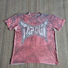 Tapout Red Tribal T-shirt XL MMA Boxing Martial Arts Combat Vintage AOP