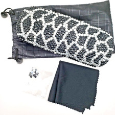 VTG Bling Sparkly Rhinestone Eyeglasses Case Diamond Hard Shell Sunglasses