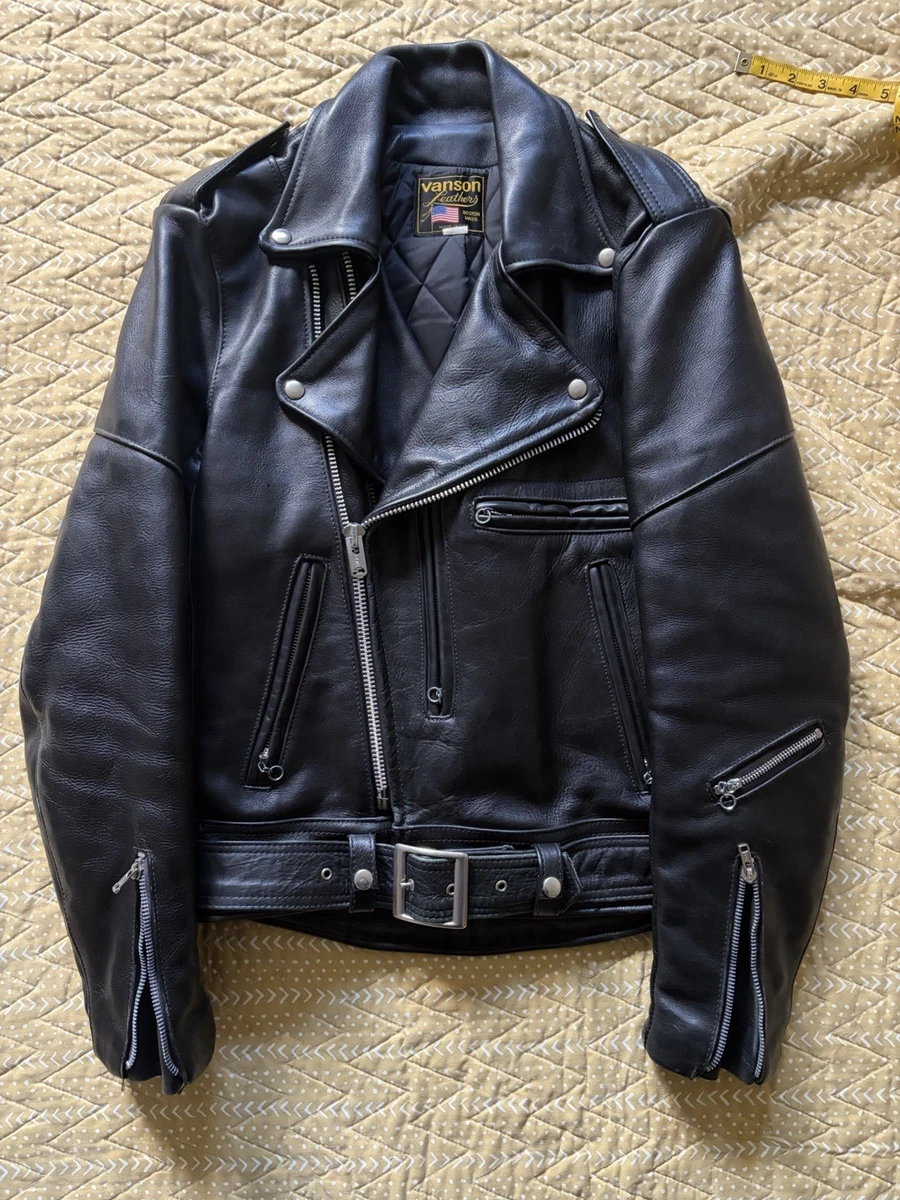 Vanson Black Leather Outer Shell Coats, Jackets & Vests for Men