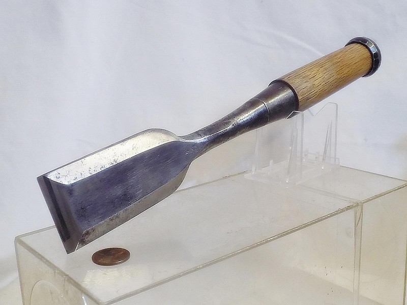 Atsunomi Japanese Timber Framing Paring Chisel 1-11/16" Cut 11.5" Long Signed
