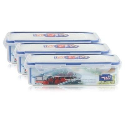 Lock&Lock HPL816T Frischhaltedose 800ml - Luft & Wasserdicht (3er Pack)
