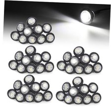 Pack of 50 3/4 Inch Mini Round 3 LED Side Marker Indicator Lights White