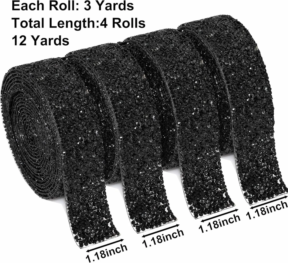 Cinta de diamantes de imitación de resina de cristal brillante, auto Foto 4 de 4