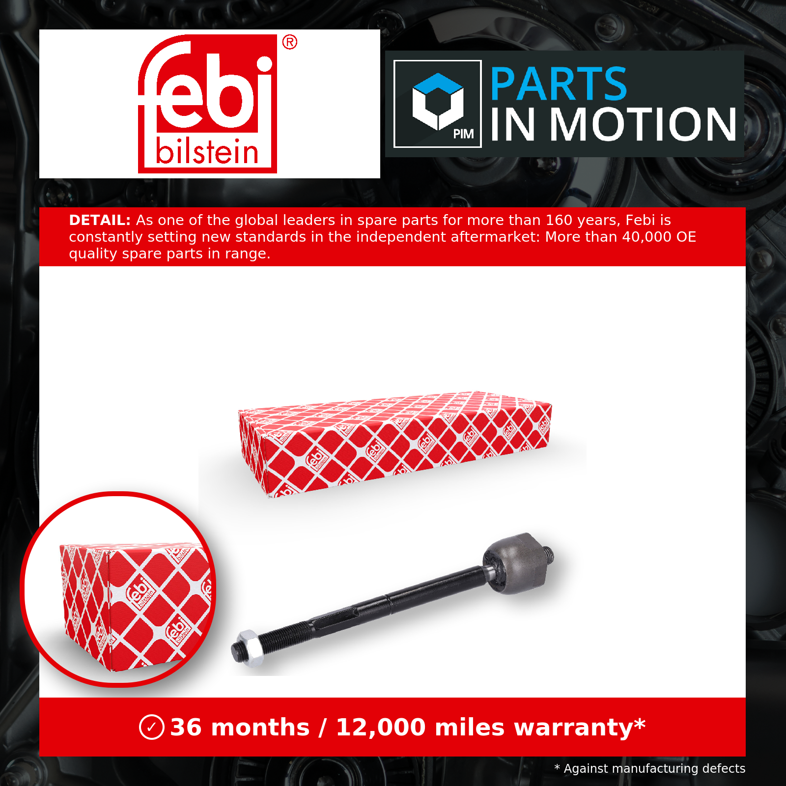 Inner Rack End fits CITROEN C3 1.2 Left or Right 2012 on Tie Rod Joint Febi New