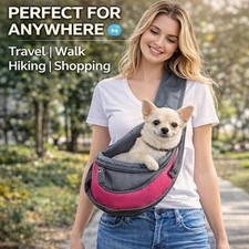 Hands Free Pet Carrier Sling Bag Breathable Dog Cat Travel Shoulder Backpack
