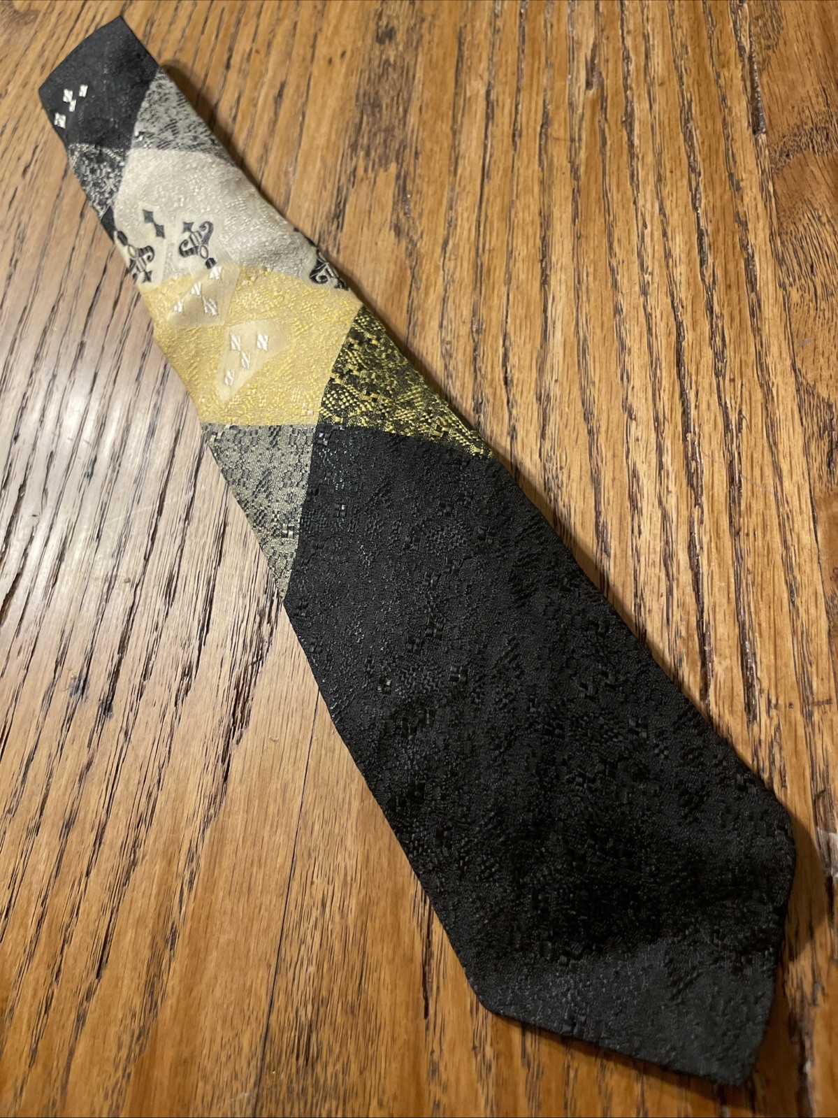 Vintage 50s Penney’s Towncraft Baroque Argyle Semi Skinny Tie Rockabilly VLV