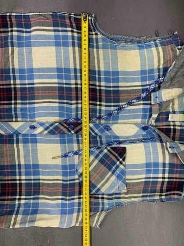 Adidas NEO Label Plaid  Vintage Sleeveless Hooded Shirt Vest Blue Check 2010,S. image 11