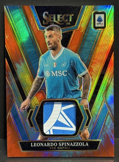 2025-26 Panini Select Serie A Napoli Leonardo Spinazzola Patch Tie Dye Prizm /25