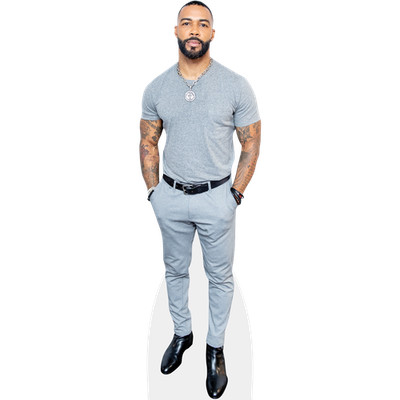 Omari Hardwick (graues Top) lebensgroßer Ausschnitt
