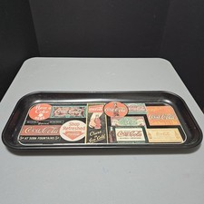 Vintage 1995 Coca-Cola Tray Collage of Sign Art Decor Tray Coca Cola Retro Style