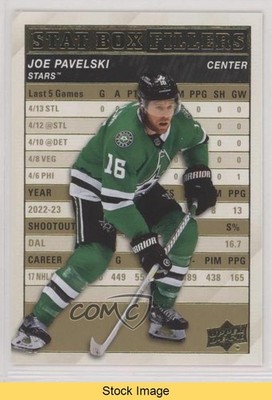 2023-24 Upper Deck Series 1 Stat Box Fillers Gold Joe Pavelski #SB-13 READ 8tn