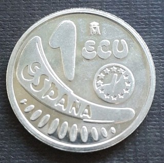 1 ECU 1989. PLATA.
