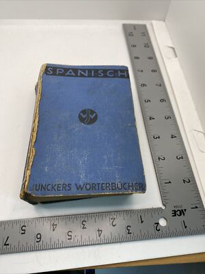 Spanisch Deutsch Dictionary Spanish German 1941 Dr. Josef Wanniger 49B-801T