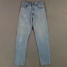 VINTAGE Levi's 550 Relaxed Fit 34x36 Tapered Leg USA MADE Blue Jeans Faded 80s