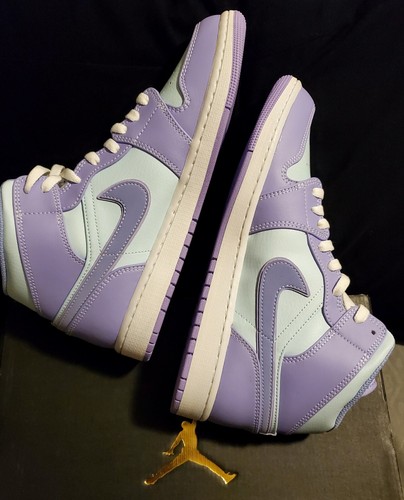Air Jordan 1 Mid 'Purple Aqua' Sz10 BNIB 554724-500 🔥FIRE🔥 EASTER COLORS - Picture 7 of 9