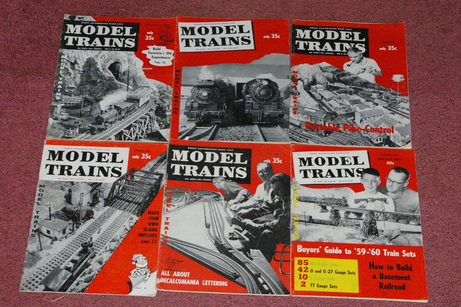 6 Issues Model Trains Magazine 1959 Nice Issues December Buyers Guide ...