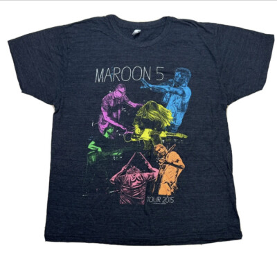 MAROON 5 TOUR 2015 CONCERT T-SHIRT AMERICAN APPAREL SHORT SLEEVE SIZE SMALL