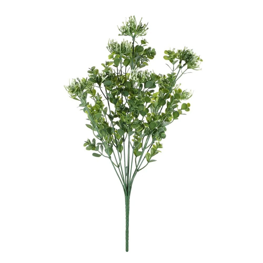Artificial Sedum Succulent Flower Bush 42cm/16 Inches Tall White