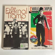 Lot of 2 Charlie Chaplin VHS : The eternal Tramp & The pawn shops/The immigrants