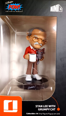 STAN LEE + Grumpy Cat - Figur - Iron Studios - MiniCo. - 14 cm (Marvel)