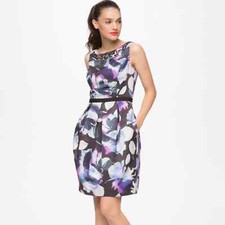 Eliza J Sleeveless Dress With Beaded Neckline