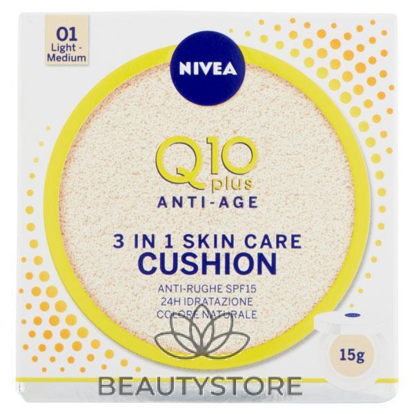 NIVEA Q10 Plus 3 in 1 Skin Care Cushion 01 Light 15g - Anti-Età Originale