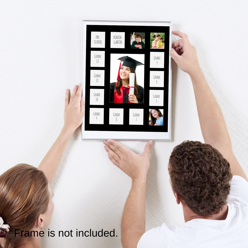 VUDECO School Picture Frame PreK 1211x14" 15 Photos School Days Photo