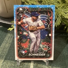 2024 Topps Holiday #H132 Davis Schneider Toronto Blue Jays Baseball Card