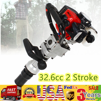 32cc Gas Powered T-Post Driver 2 Stroke Pole Pounder Pile Driver Hammer Portable