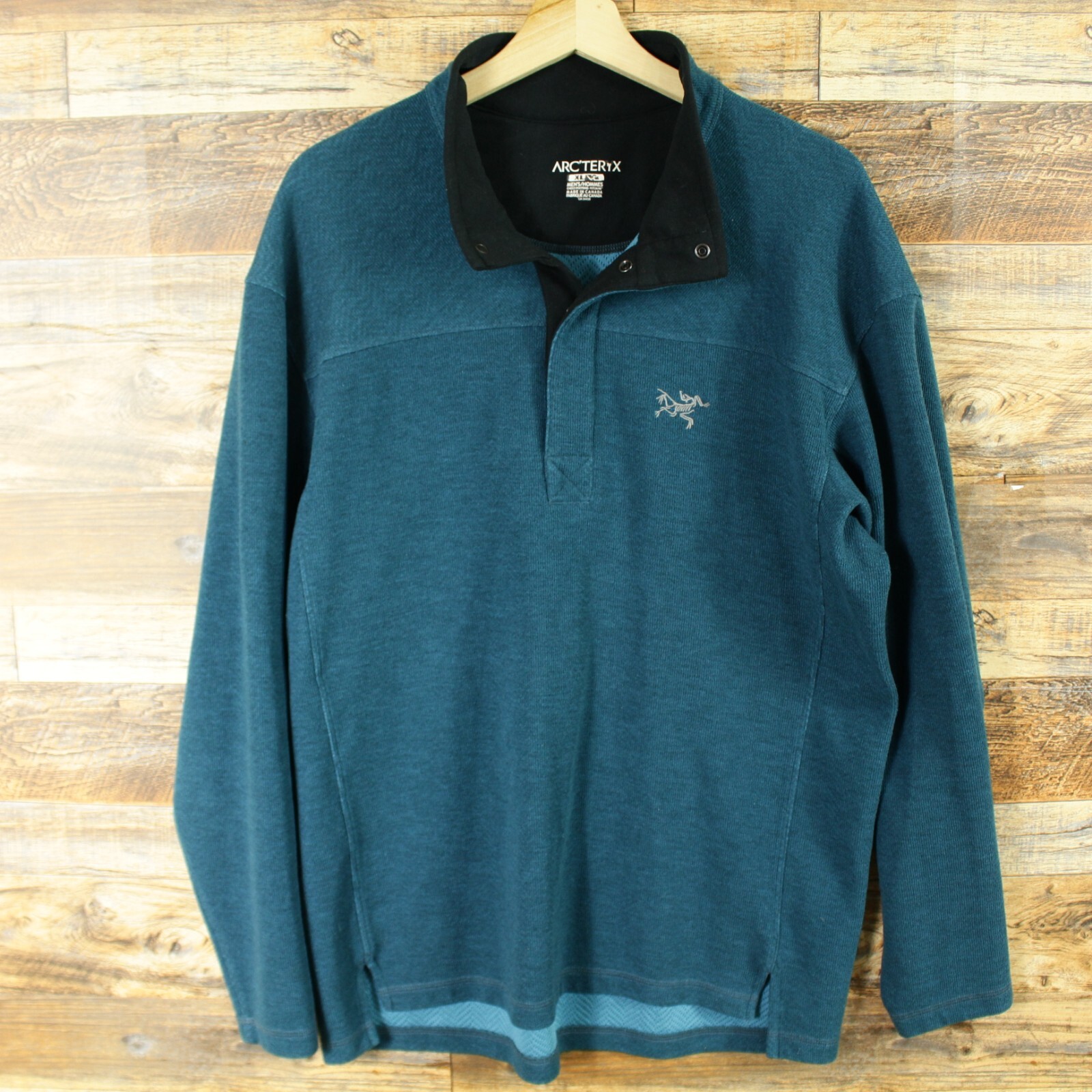 ARC'TERYX Maglione uomo Arcteryx taglia XL Polartec bottoni pile verde acqua