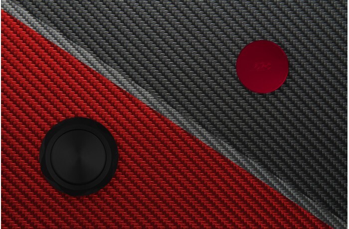 Douille filetée de direction noir-rojo anodisée pour Yamaha YZF R6 01-02