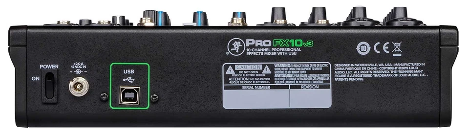 Mackie ProFX10v3 10-Channel Effects Mixer w/USB+Headphones+Cables ProFX10 v3 - Image 4 of 4