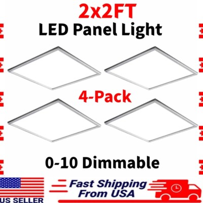 4 Pack 2X2FT LED Recessed Panel Light 45W 5400LM Flat Drop Ceiling Troffer Light