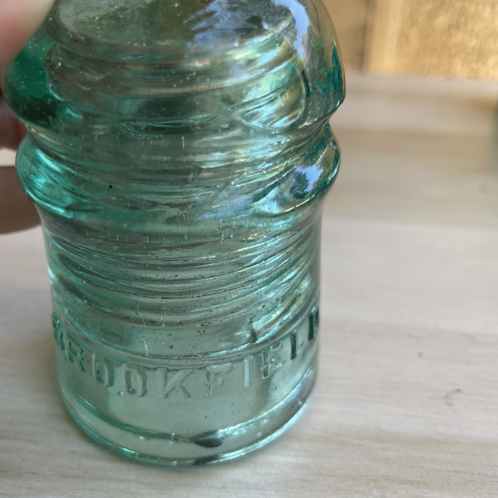 Vintage Brookfield New York Glass Insulator Light Green eBay