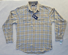Mens Izod Mountain Twill Soft Touch Care Heavy Flannel Spray Green Sz L NWT