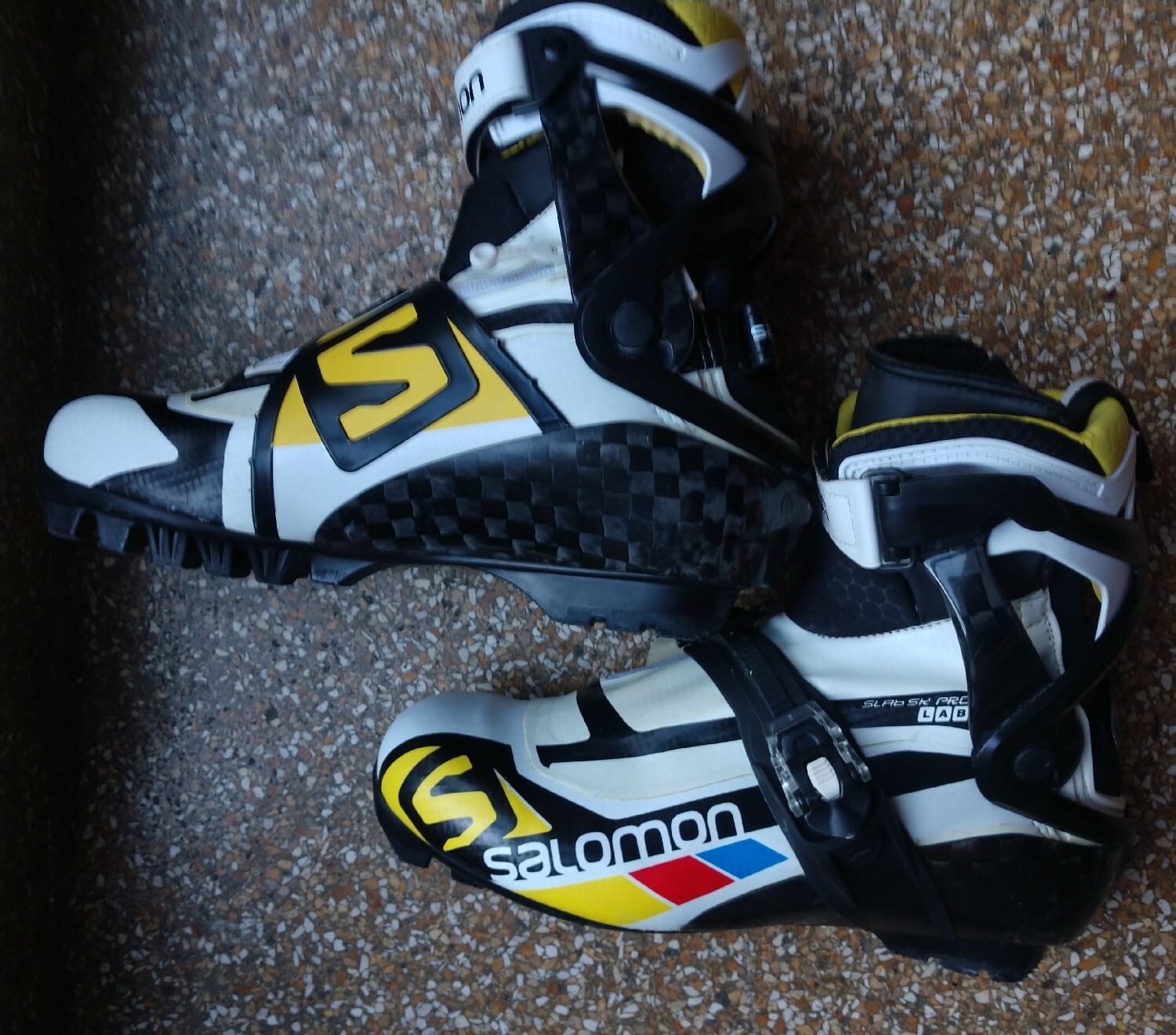 Scarpe da sci di fondo Salomon Slab SK Pro taglia 40 skate SNS Pilot carbonio
