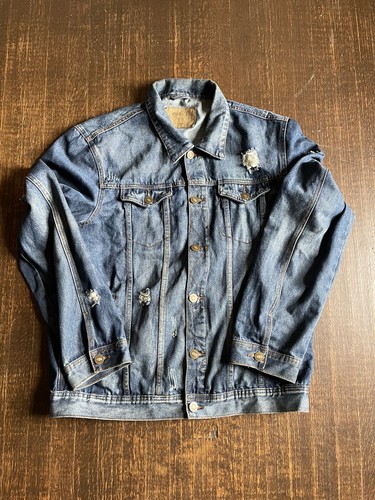 Denim Distressed Jean Jacket 