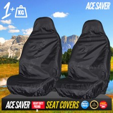For VW Golf MK 3 4 5 6 7 8 - Heavy Duty Black Waterproof Front Car Seat Covers