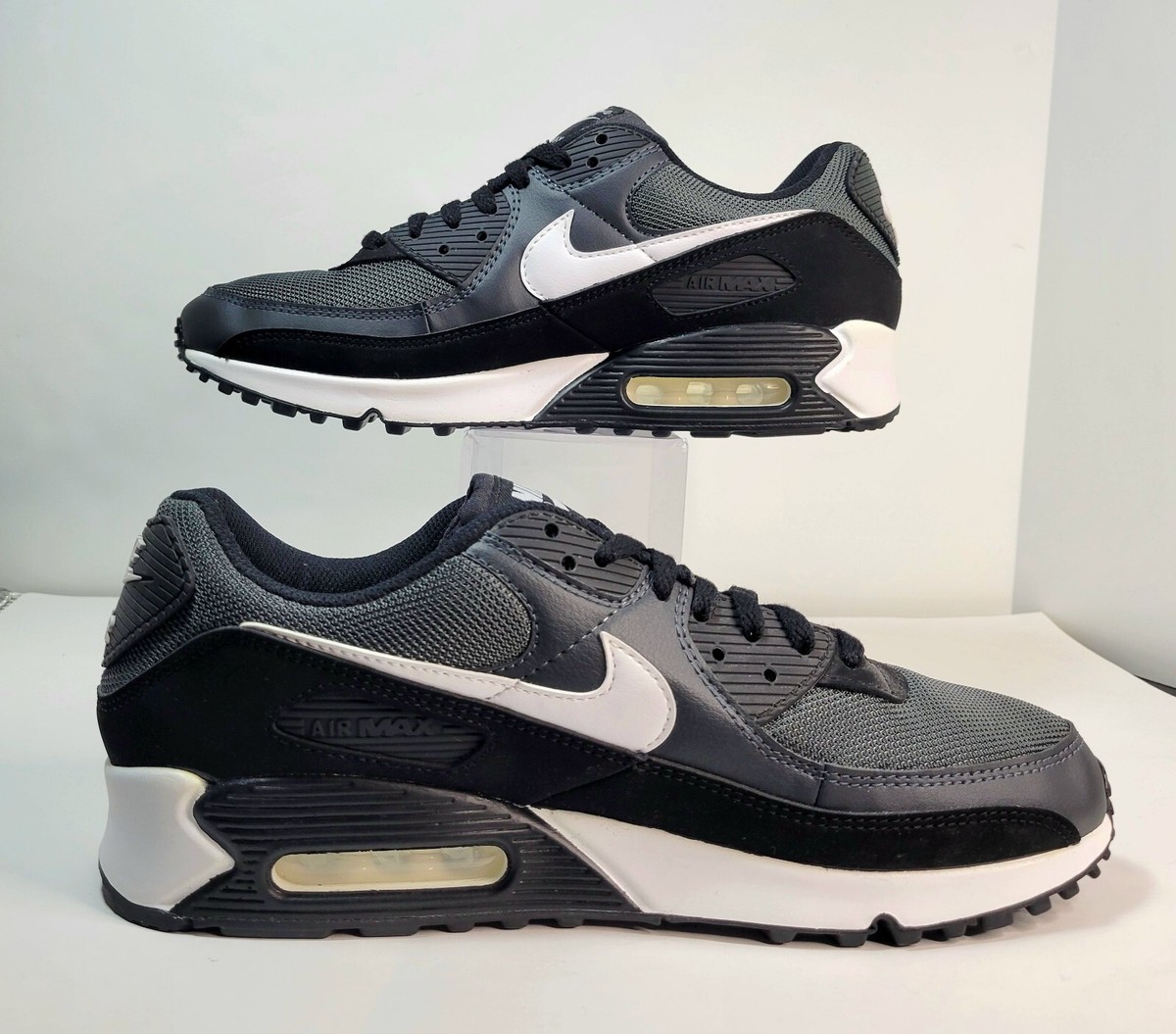 シューズ(男性用) AIR MAX 90 GOLF IRON GRAY/WHITE/BLACK 27 NIKE Mens Air Max 90 Casual Sneakers Shoes Iron Gray Black