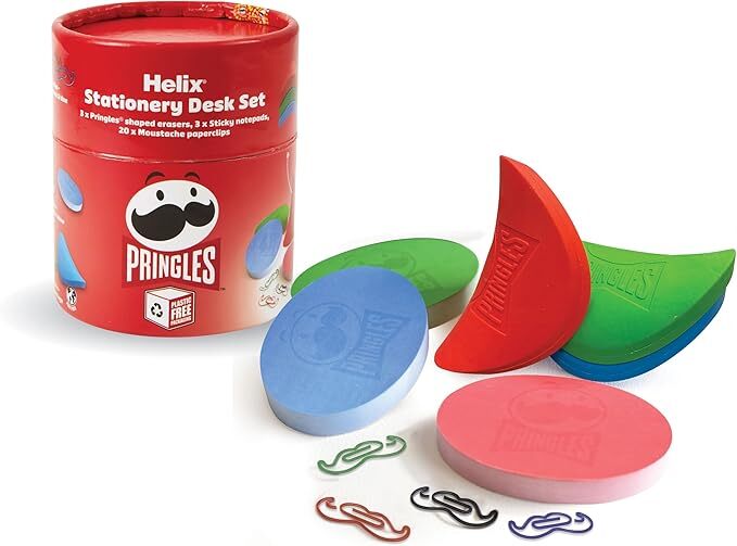 Helix Pringles Pencil Case - Eraser | Sticky Note | Paper Clips Work Students