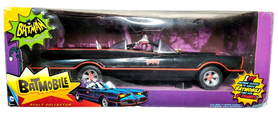 2013 Mattel DC 🦇 BATMAN Classic 1966 TV Series 45cm LARGE Plastic BATMOBILE - Image 2 of 4