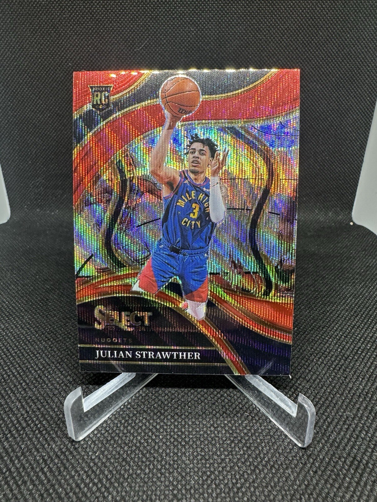 2023-24 Panini Select Julian Strawther Courtside Red Wave RC #283 Denver Nuggets